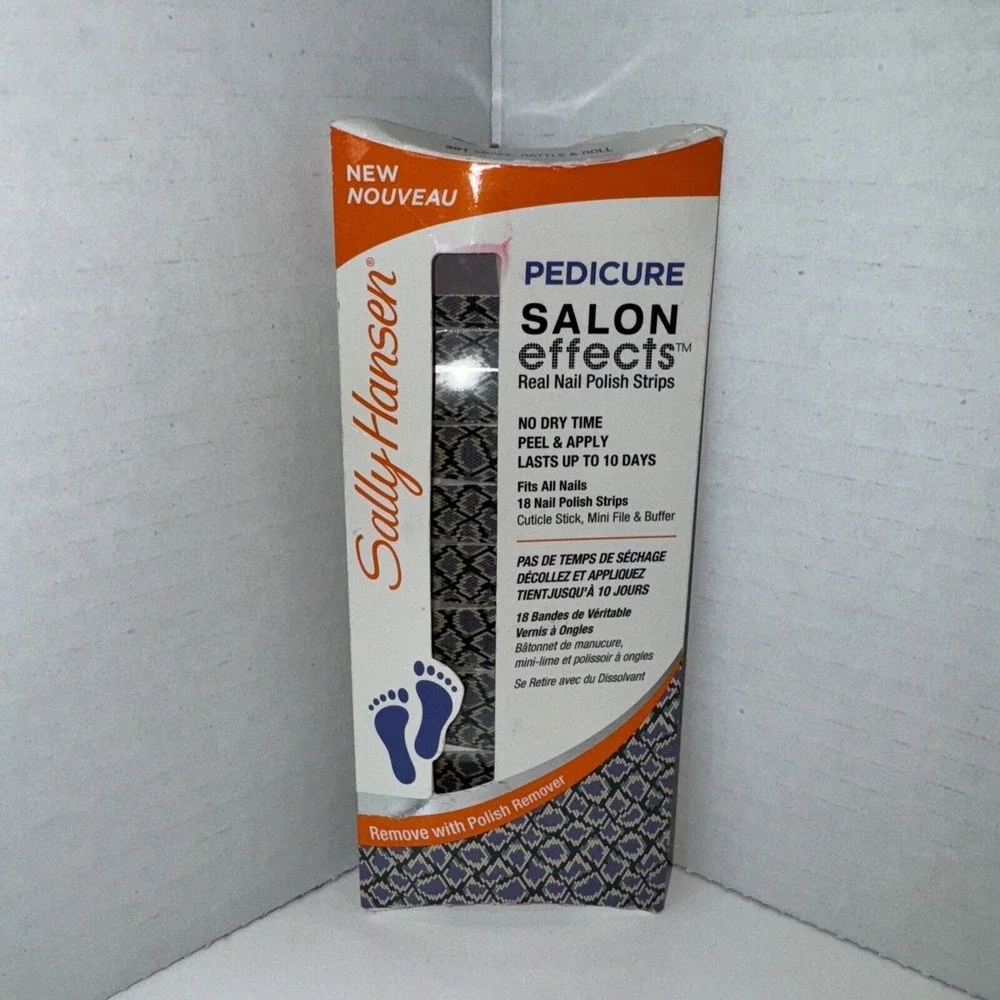 Sally Hansen Salon Effects Pedicure Women Purple Snake Rattle &‎ Roll 301 Strip
